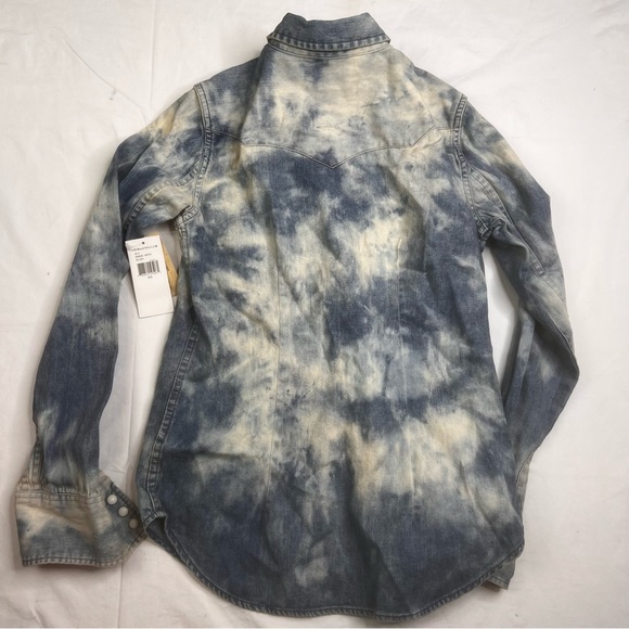 NWT Women’sVintage Ralph Lauren Denim &Supply Washed Denim Shirt Size XS L040123 - Picture 2 of 5